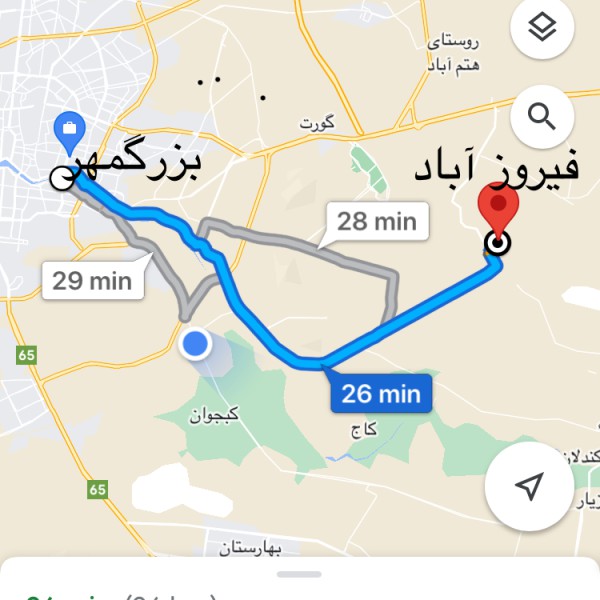 فروش زمین باغی فیروز آباد باقیمت مناسب